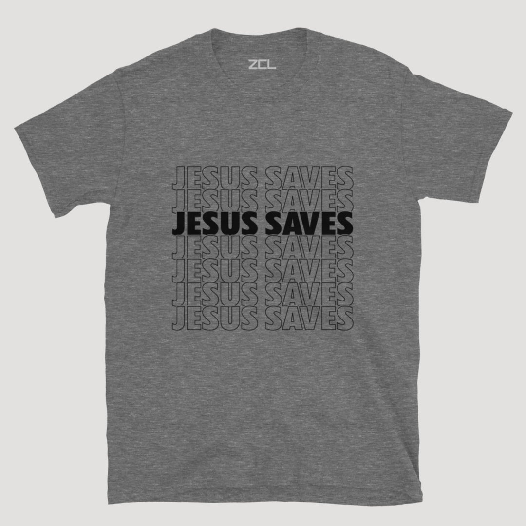 Jesus Saves Tee (Black Logo) - Zamage