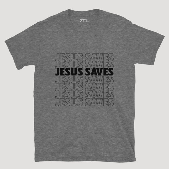 Jesus Saves Tee (Black Logo) - Zamage