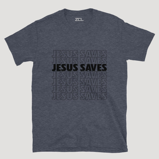 Jesus Saves Tee (Black Logo) - Zamage