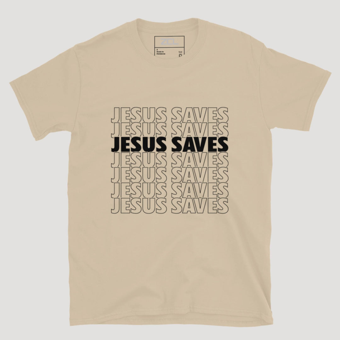 Jesus Saves Tee (Black Logo) - Zamage