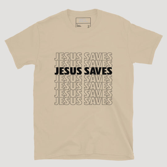 Jesus Saves Tee (Black Logo) - Zamage