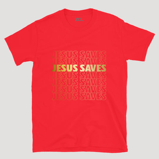 Jesus Saves Tee (Gold Logo) - Zamage