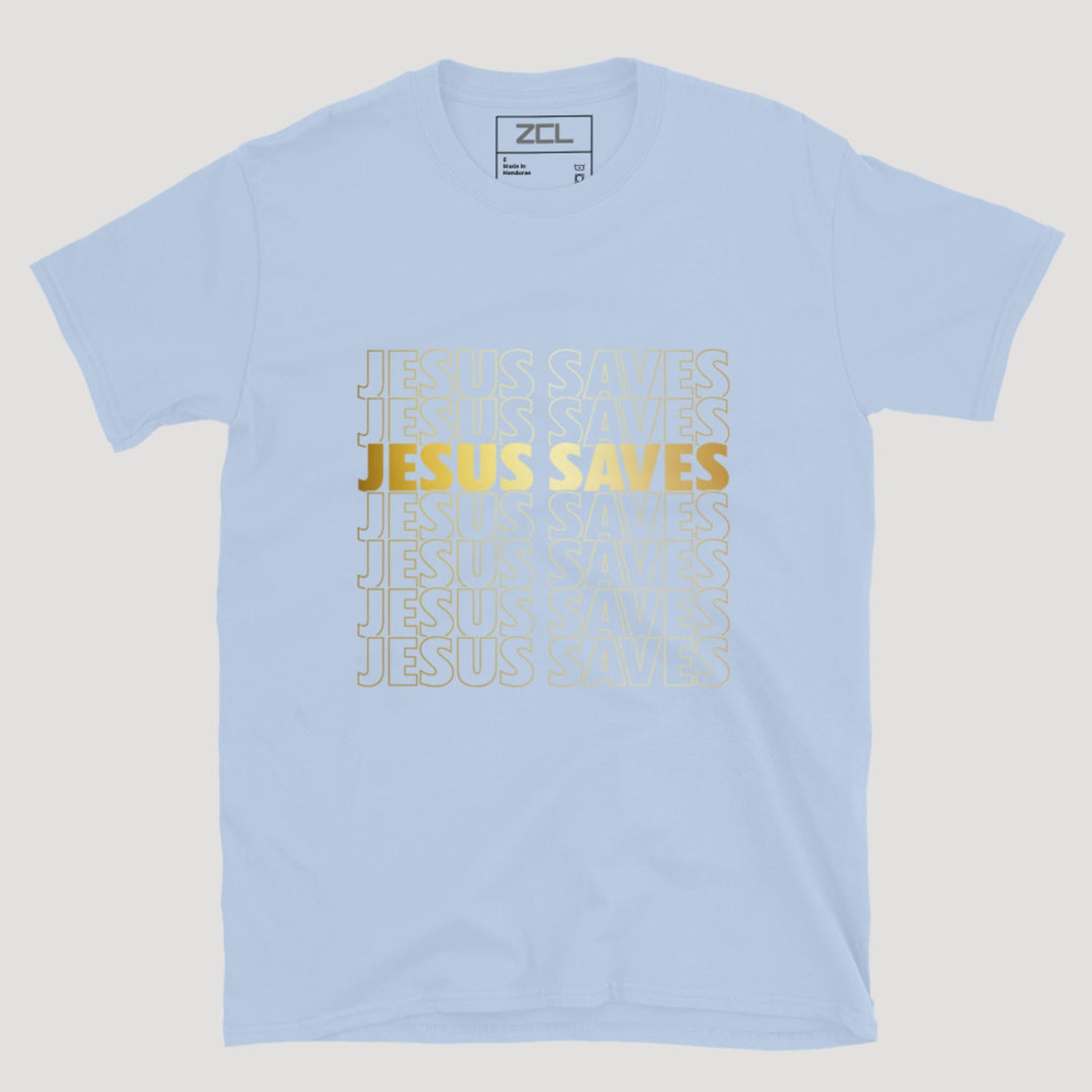 Jesus Saves Tee (Gold Logo) - Zamage