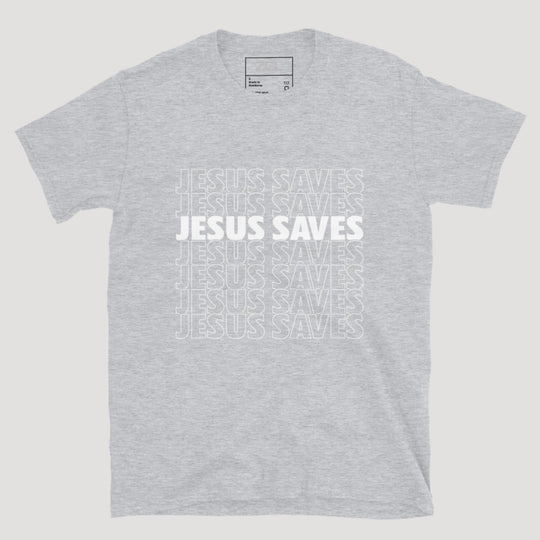 Jesus Saves Tee (White Logo) - Zamage