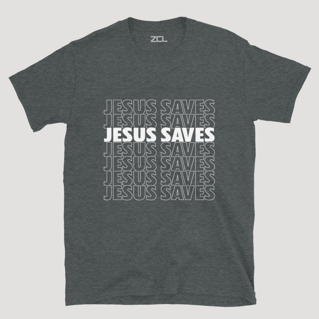 Jesus Saves Tee (White Logo) - Zamage