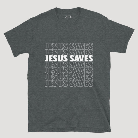 Jesus Saves Tee (White Logo) - Zamage