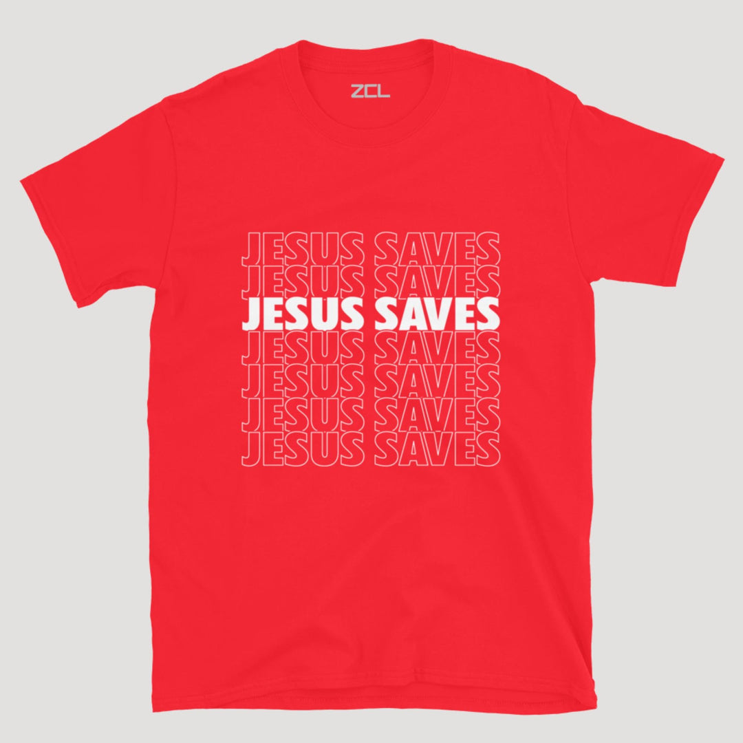 Jesus Saves Tee (White Logo) - Zamage