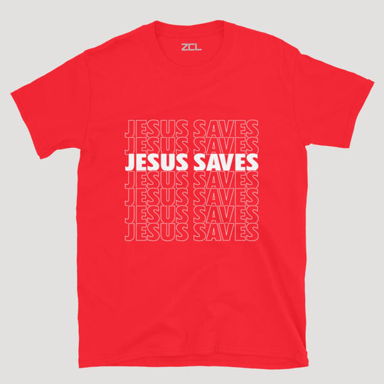 Jesus Saves Tee (White Logo) - Zamage