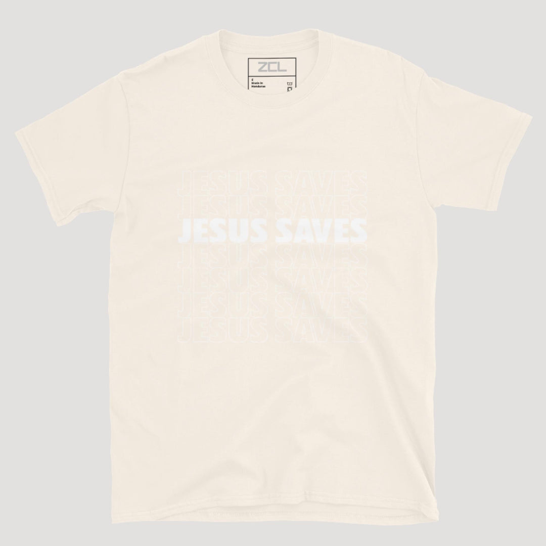 Jesus Saves Tee (White Logo) - Zamage