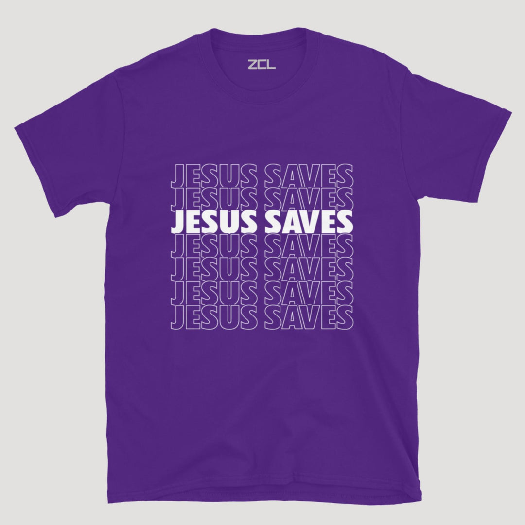 Jesus Saves Tee (White Logo) - Zamage