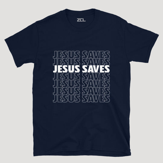 Jesus Saves Tee (White Logo) - Zamage