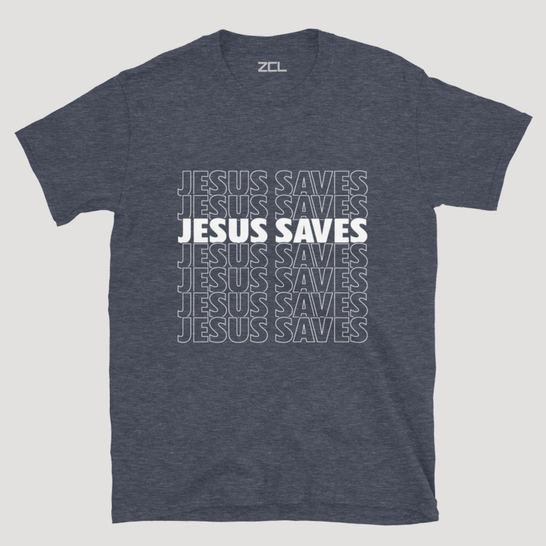 Jesus Saves Tee (White Logo) - Zamage