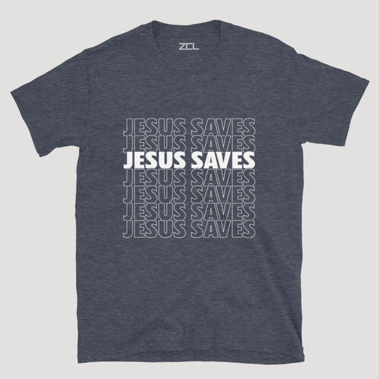 Jesus Saves Tee (White Logo) - Zamage