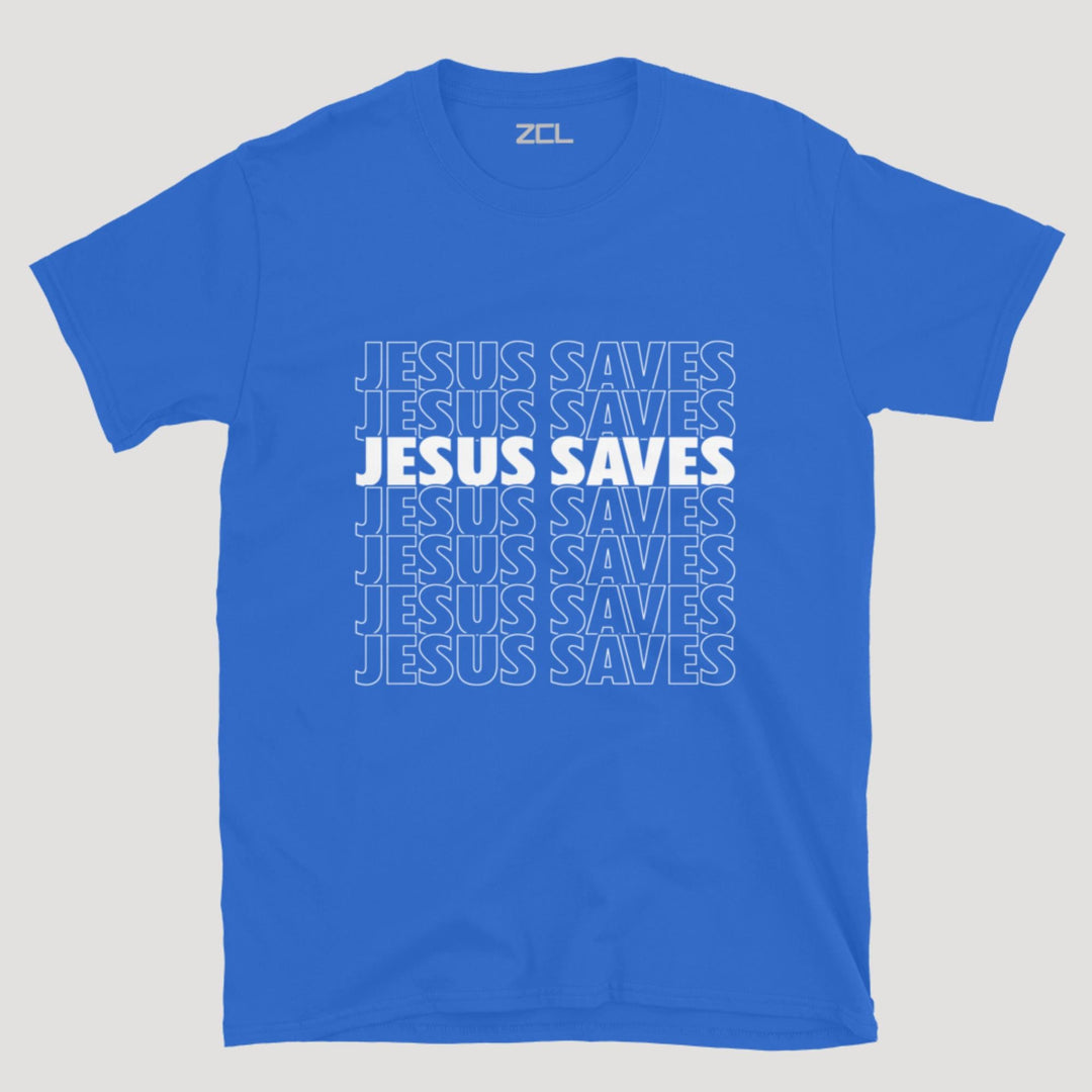 Jesus Saves Tee (White Logo) - Zamage