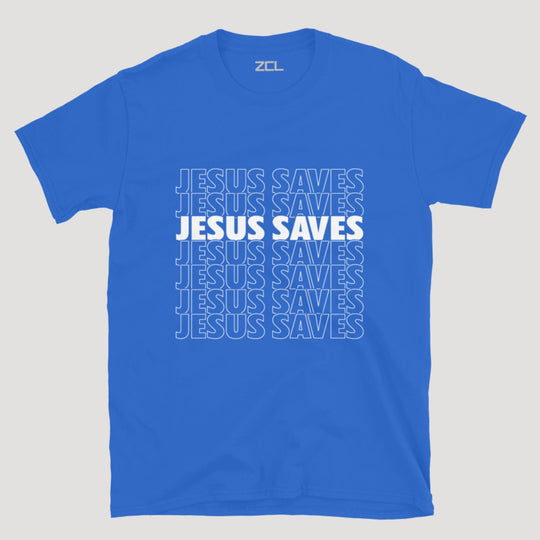 Jesus Saves Tee (White Logo) - Zamage