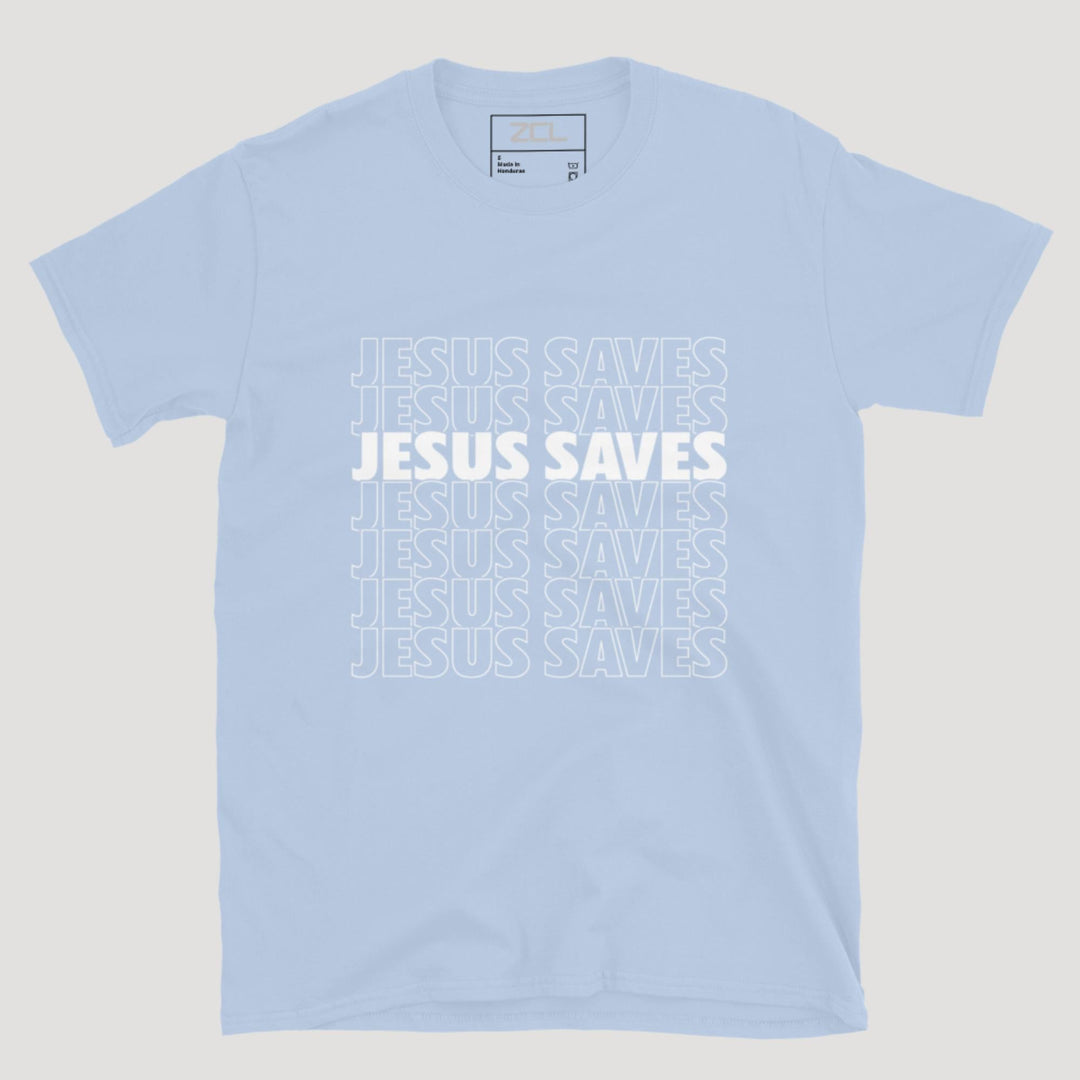 Jesus Saves Tee (White Logo) - Zamage