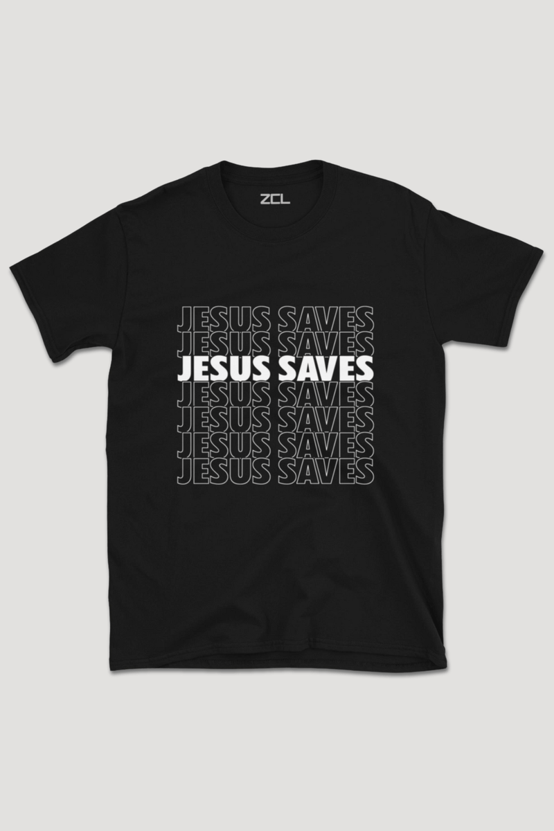 Jesus Saves Tee (White Logo) - Zamage