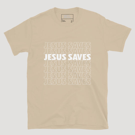 Jesus Saves Tee (White Logo) - Zamage
