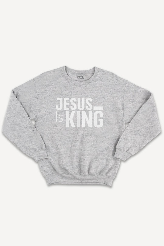 Jesus Is King Crewneck Sweatshirt (White Logo)