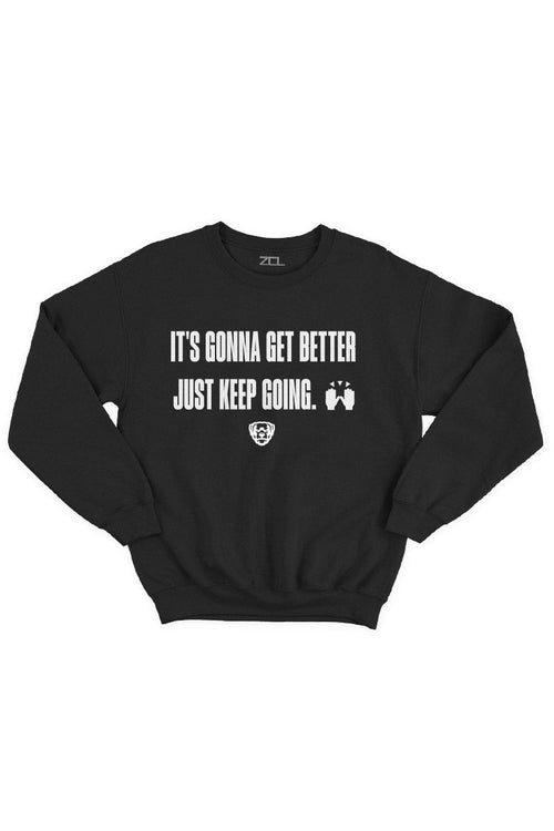Keep Going Crewneck Sweatshirt (White Logo) - Zamage