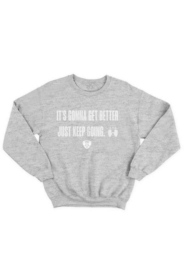 Keep Going Crewneck Sweatshirt (White Logo) - Zamage