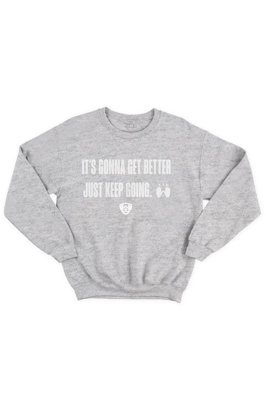 Keep Going Crewneck Sweatshirt (White Logo) - Zamage