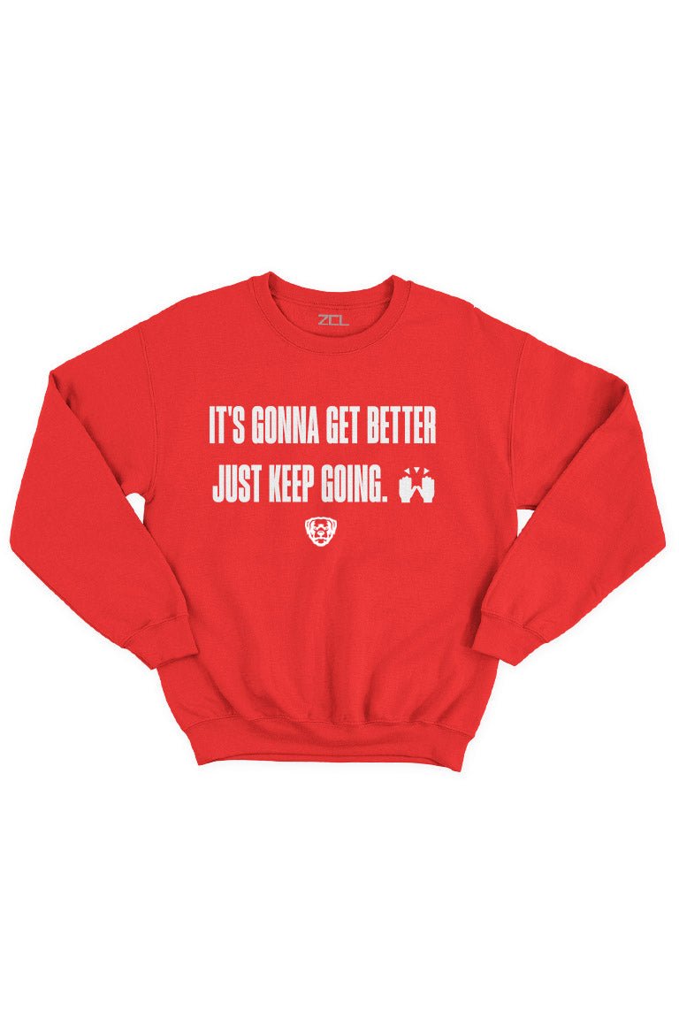 Keep Going Crewneck Sweatshirt (White Logo) - Zamage