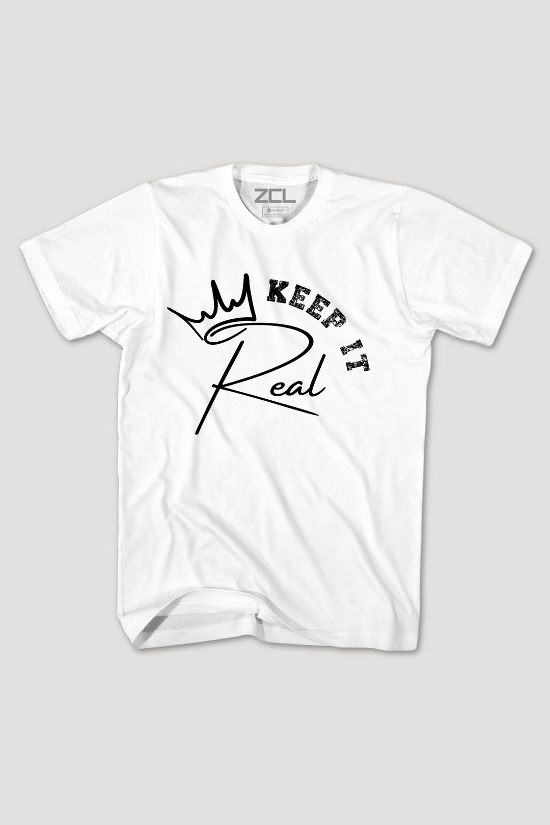 Keep It Real Tee (Black Logo) - Zamage