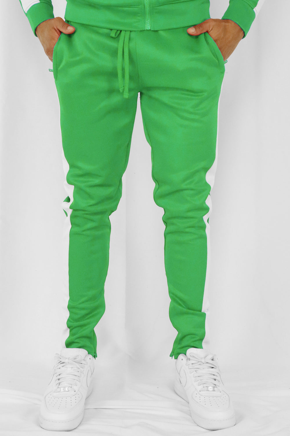 Outside Solid One Stripe Track Pants (Kelly Green)