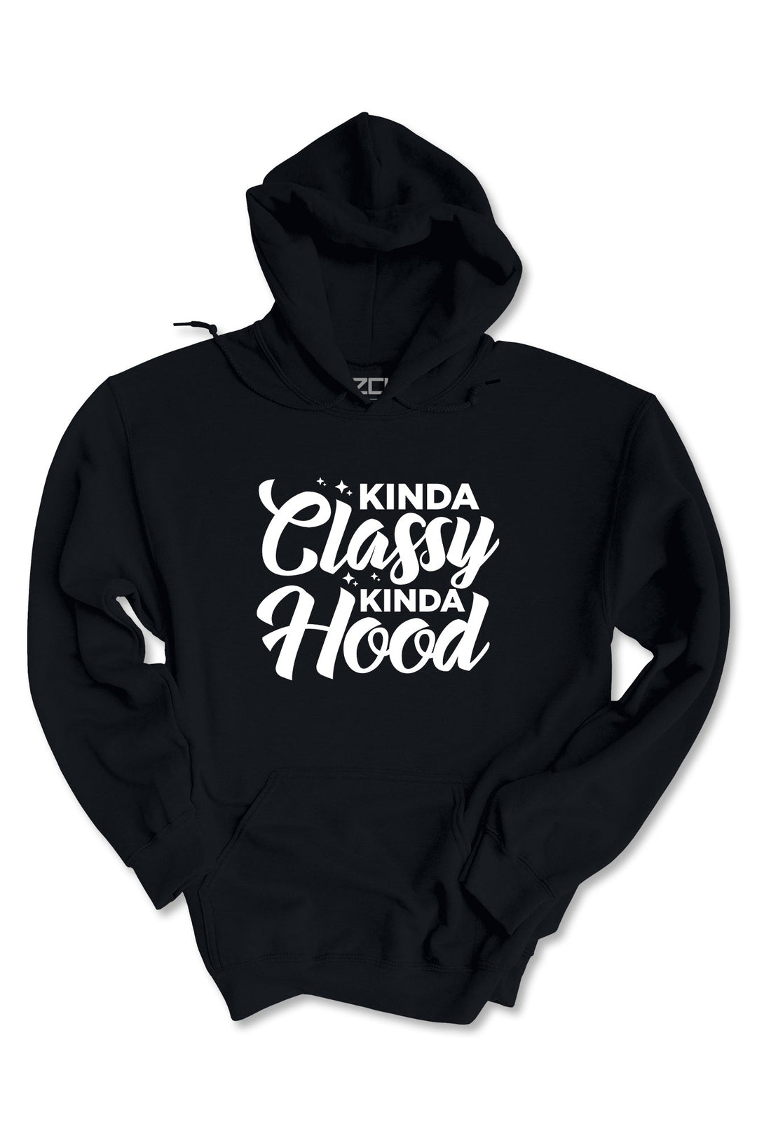 Kinda Classy Kinda Hood Hoodie (White Logo) - Zamage