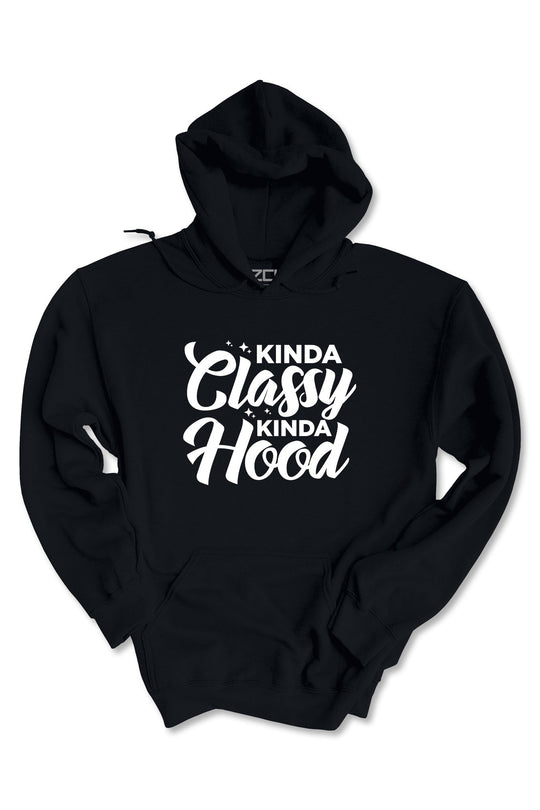 Kinda Classy Kinda Hood Hoodie (White Logo) - Zamage