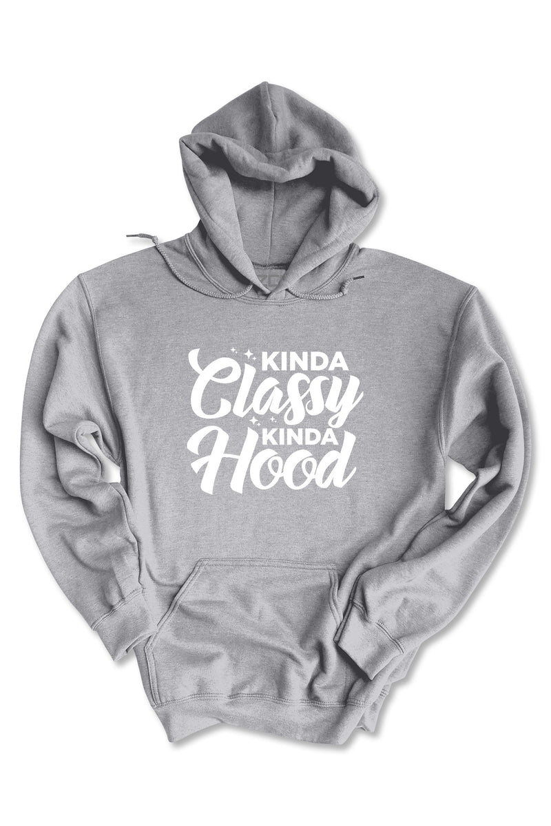 Kinda Classy Kinda Hood Hoodie (White Logo) - Zamage