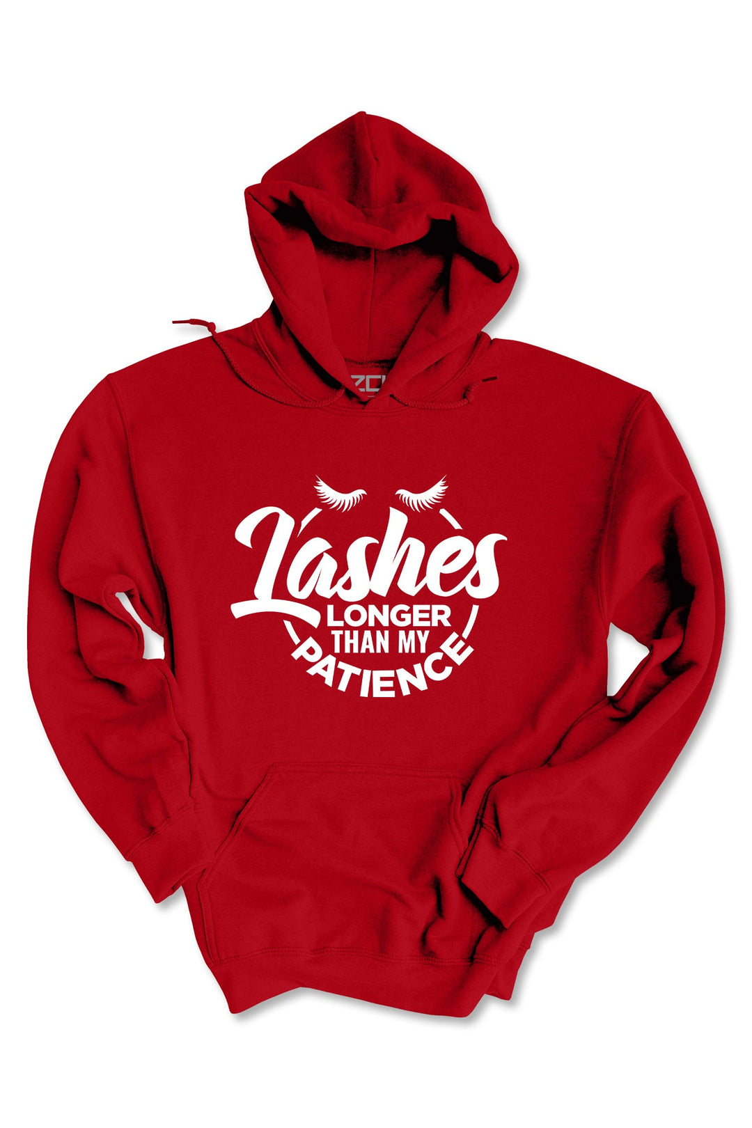 Lashes Longer Than My Patience Hoodie (White Logo) - Zamage