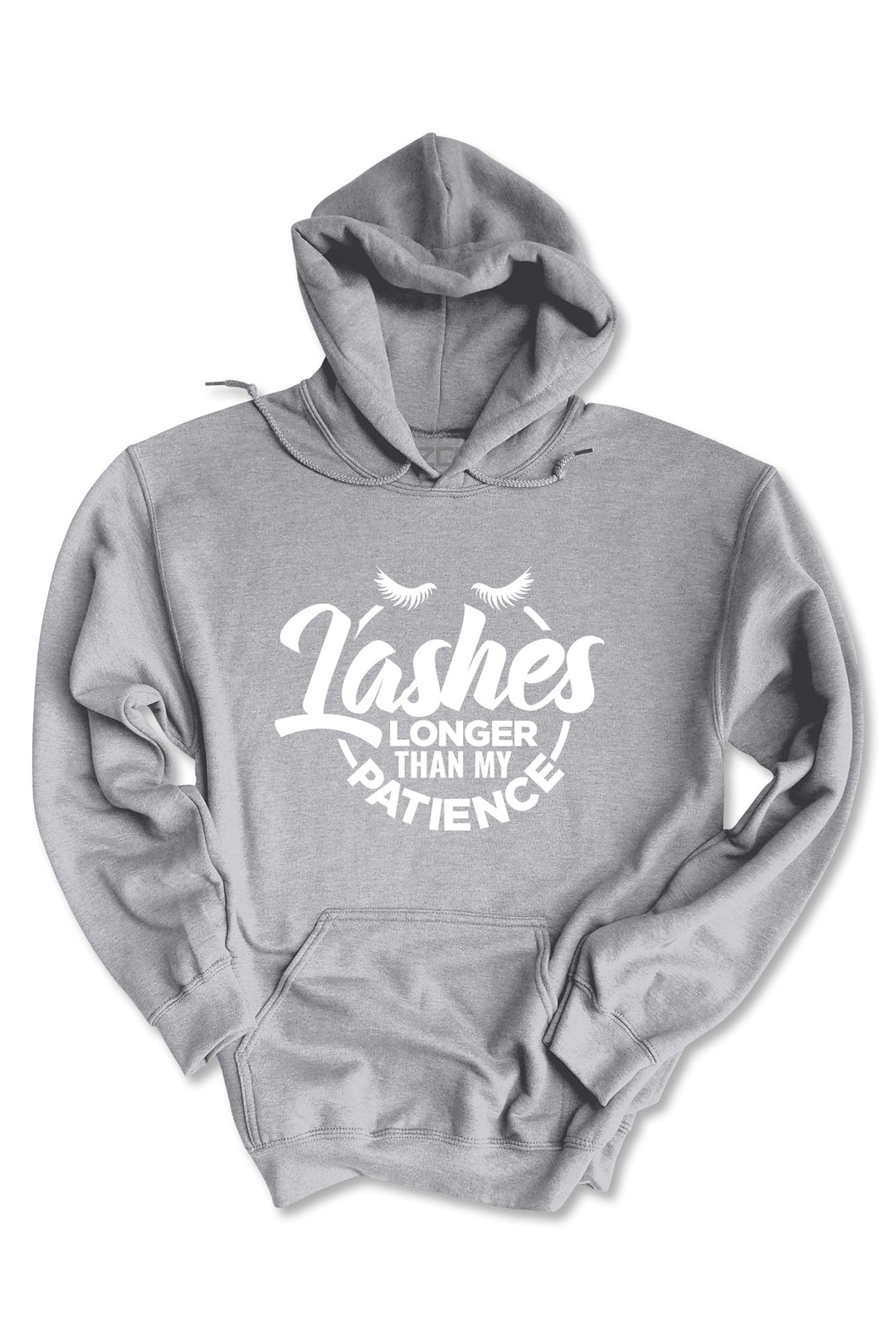 Lashes Longer Than My Patience Hoodie (White Logo) - Zamage