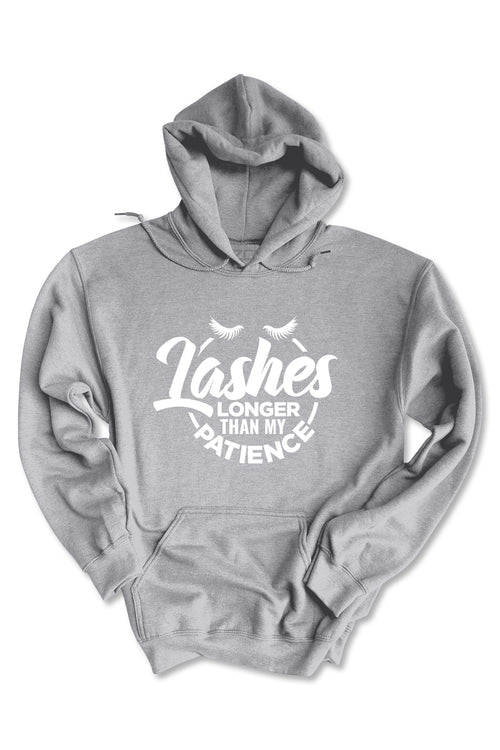 Lashes Longer Than My Patience Hoodie (White Logo) - Zamage