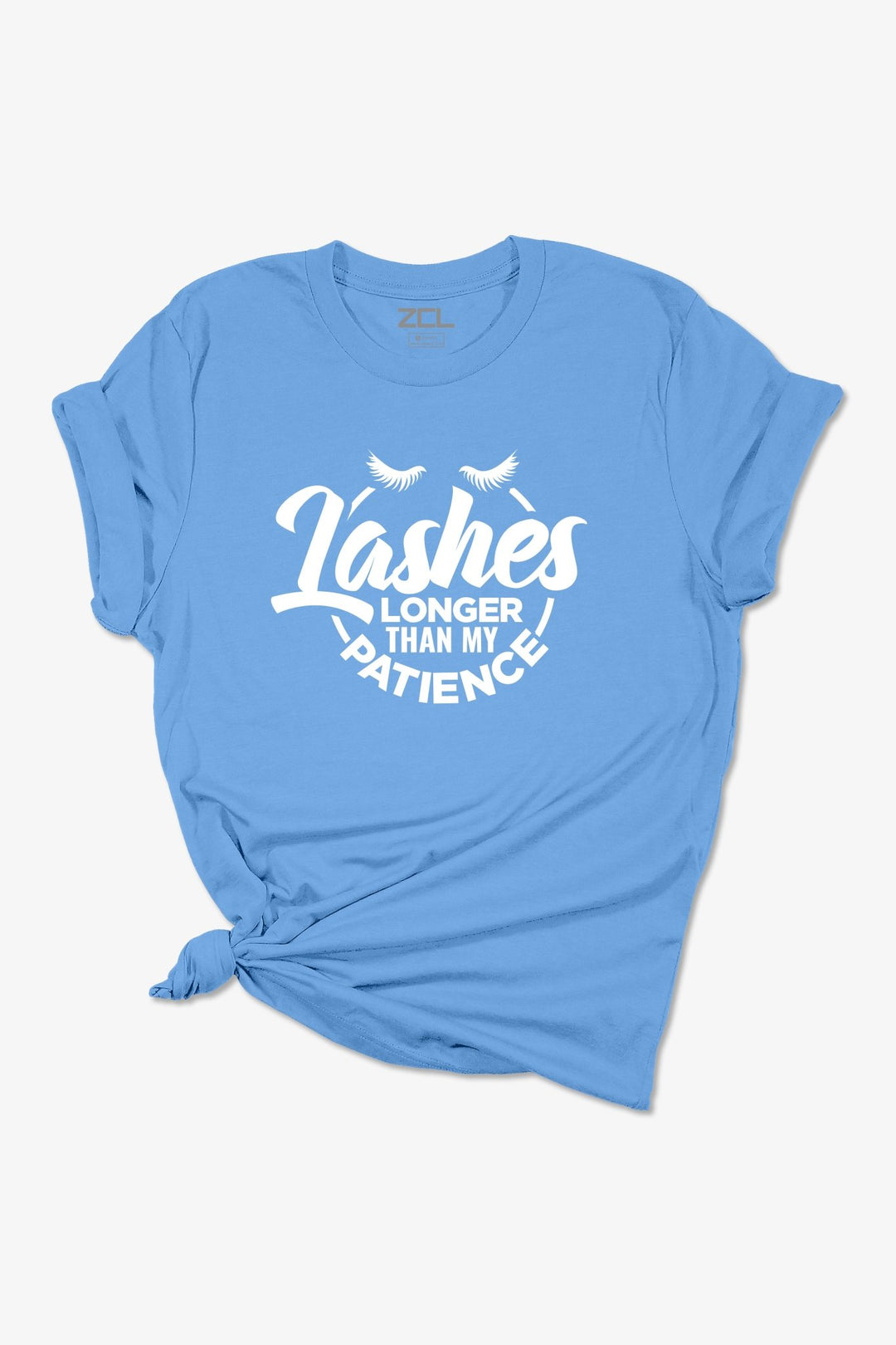 Lashes Longer Than My Patience Women's Tee (White Logo) - Zamage