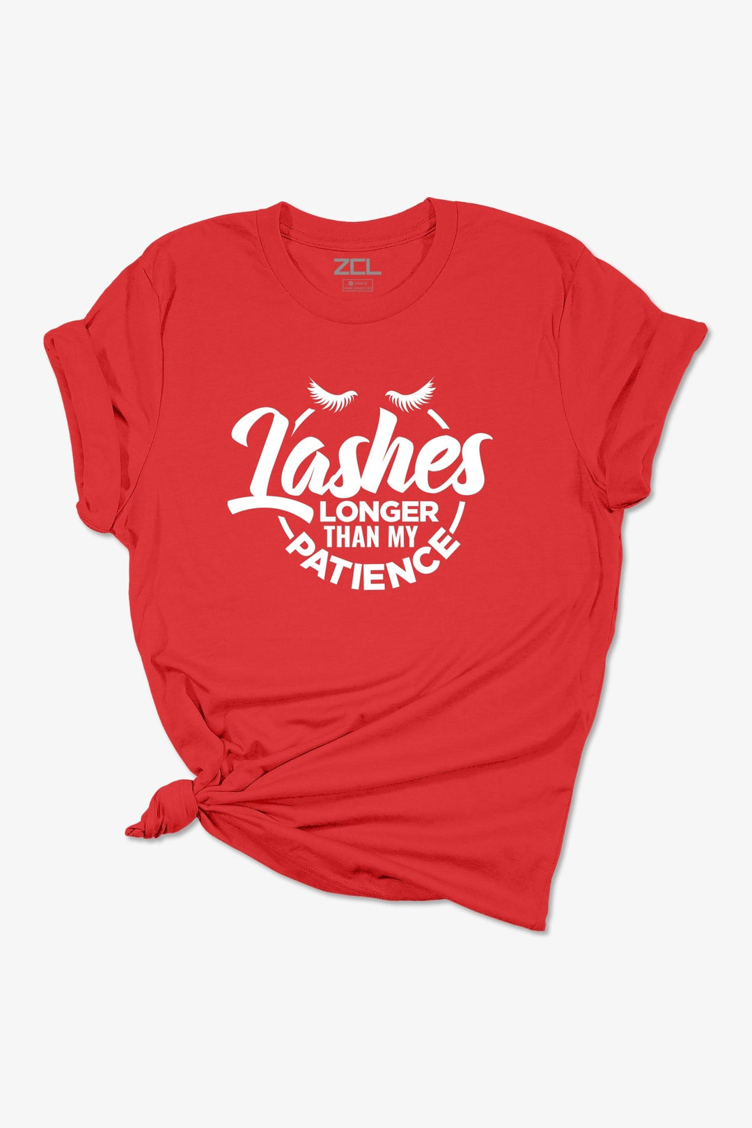 Lashes Longer Than My Patience Women's Tee (White Logo) - Zamage