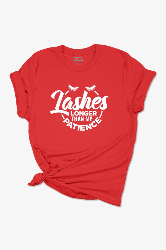 Lashes Longer Than My Patience Women's Tee (White Logo) - Zamage