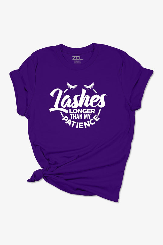 Lashes Longer Than My Patience Women's Tee (White Logo) - Zamage