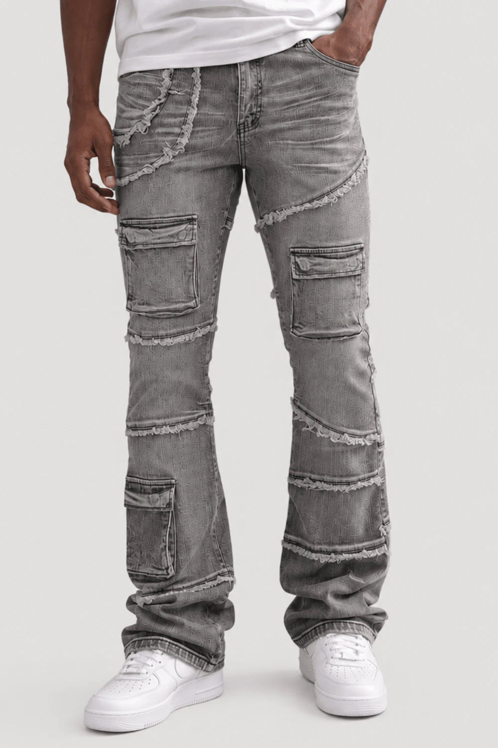 Liberty Edge Stacked Denim (Grey Wash) - Zamage