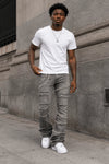 Liberty Edge Stacked Denim (Grey Wash) - Zamage