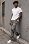 Liberty Edge Stacked Denim (Grey Wash) - Zamage