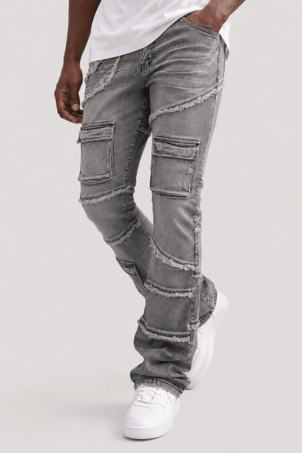 Liberty Edge Stacked Denim (Grey Wash) - Zamage