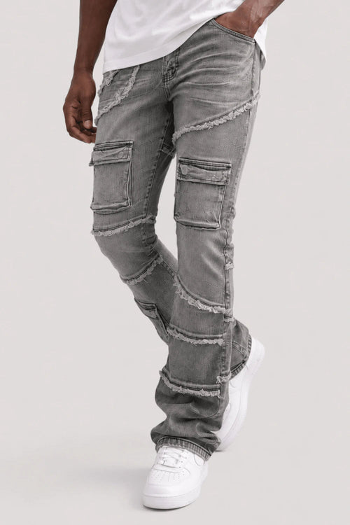 Liberty Edge Stacked Denim (Grey Wash) - Zamage