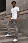 Liberty Edge Stacked Denim (Grey Wash) - Zamage