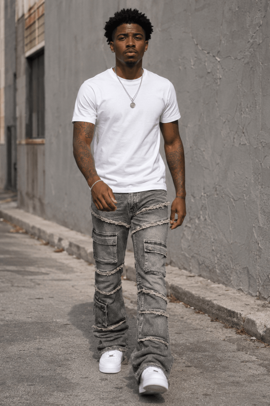 Liberty Edge Stacked Denim (Grey Wash) (J-82) - Zamage