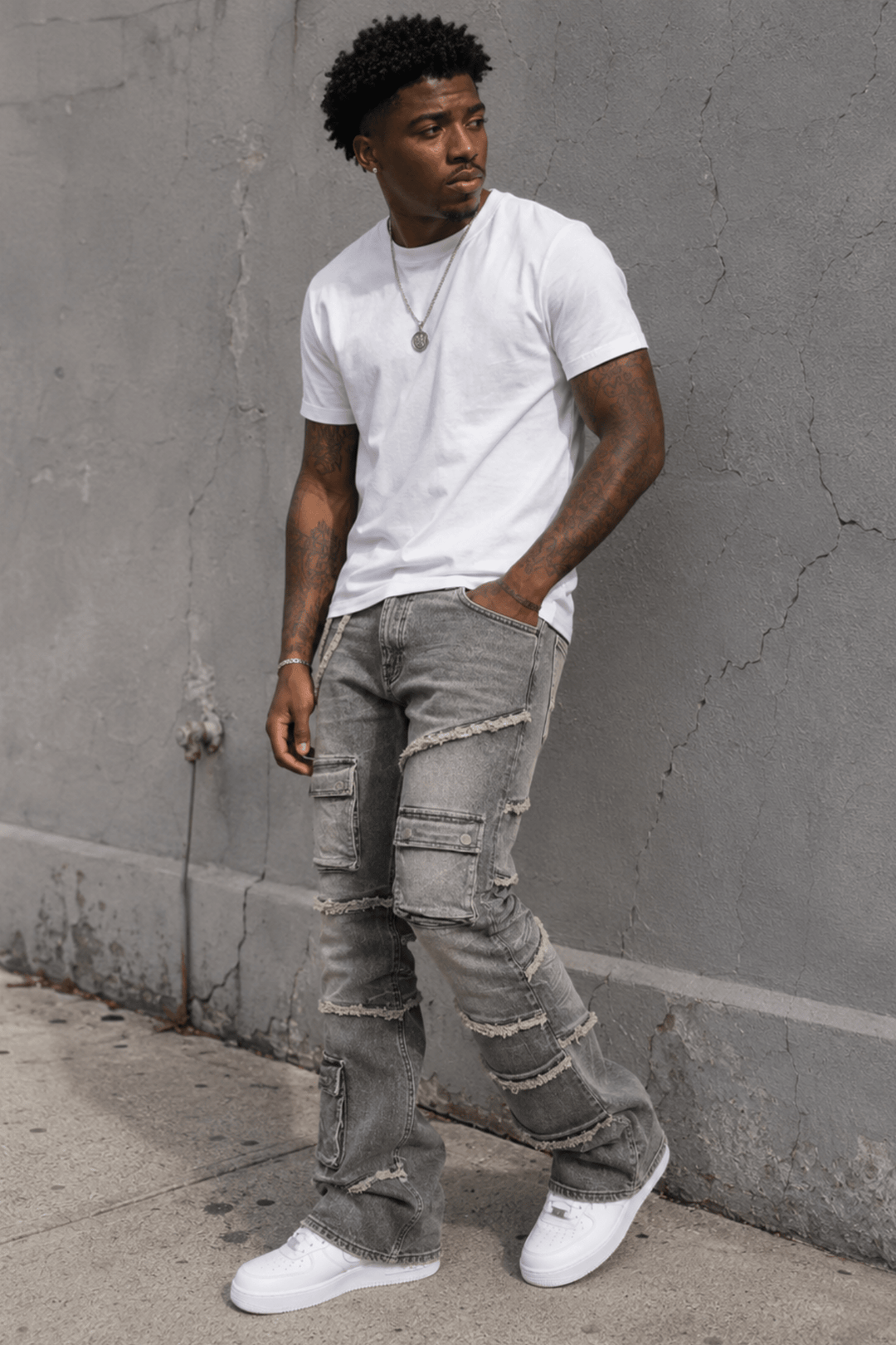 Liberty Edge Stacked Denim (Grey Wash) (J-82) - Zamage