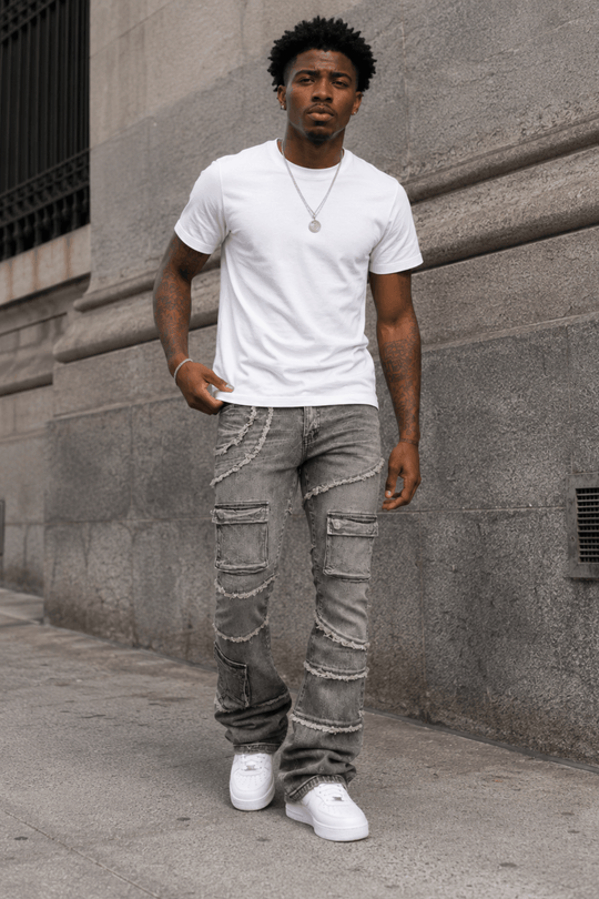 Liberty Edge Stacked Denim (Grey Wash) (J-82) - Zamage