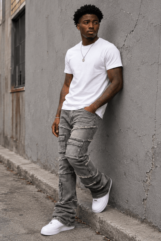 Liberty Edge Stacked Denim (Grey Wash) (J-82) - Zamage