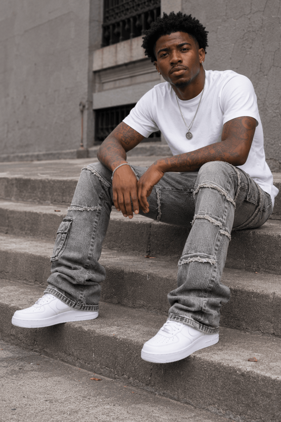 Liberty Edge Stacked Denim (Grey Wash) (J-82) - Zamage